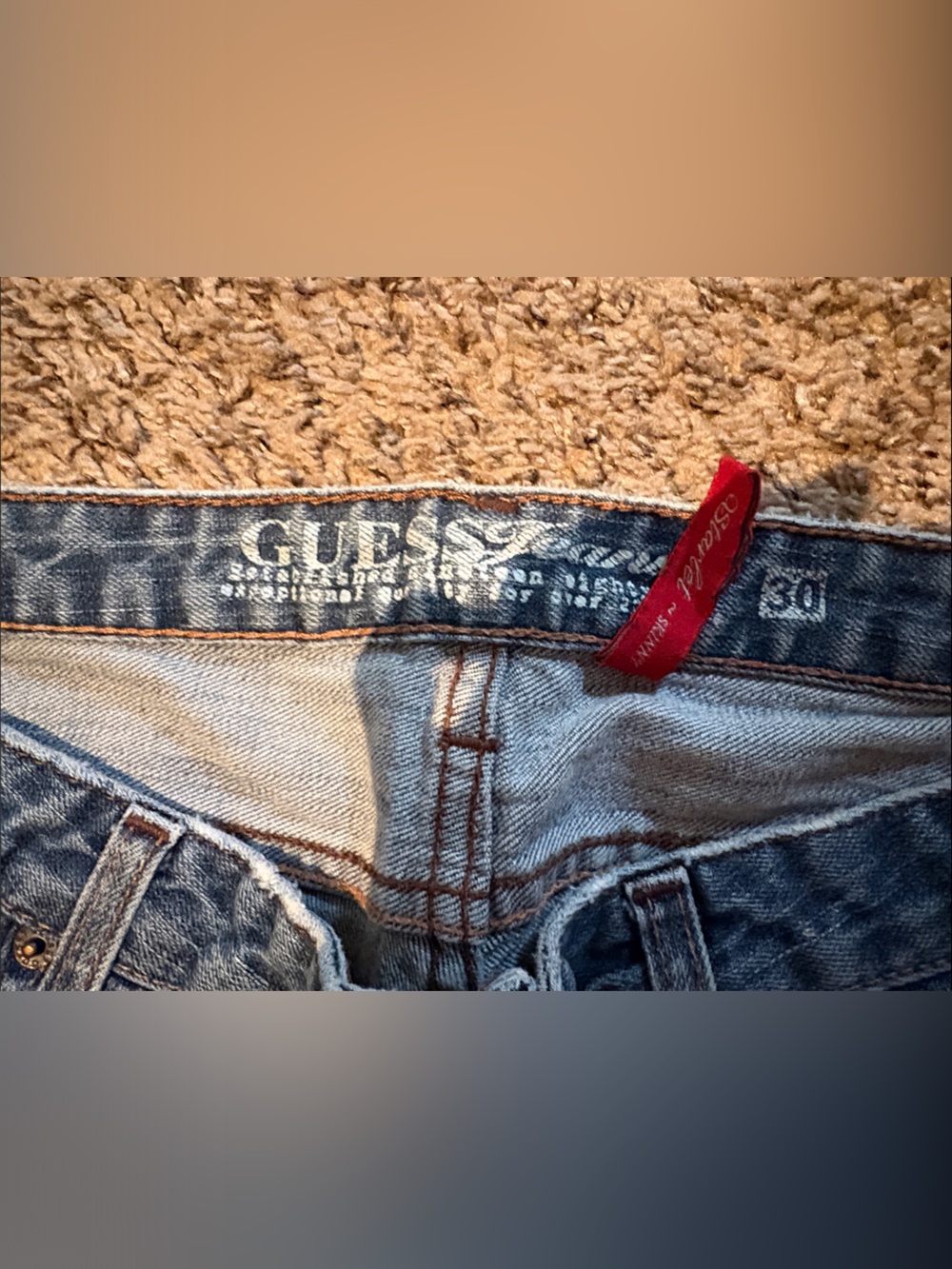 Guess low rise-mid Wash Women's Jeans - Blue - Picture 2 of 3